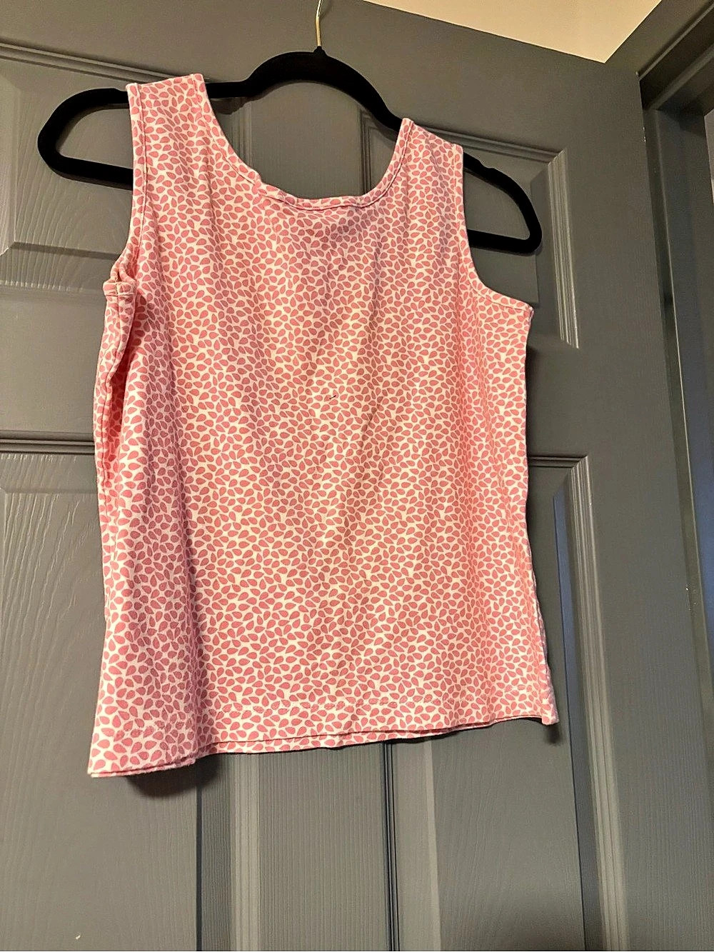 Lands' End Pink & White Animal Print Tank Size Medium